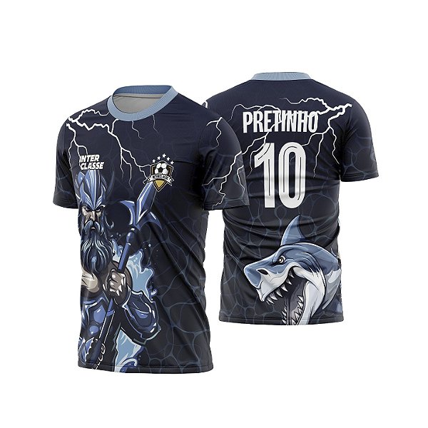 Template Camisa - Poseidon bravo tubarão 26 - CDR Vetor