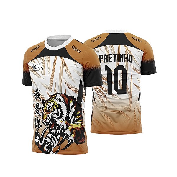 Template Camisa - Tigre laranja lines 26 - CDR Vetor