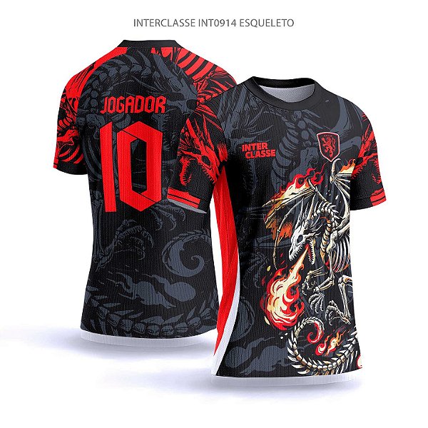 Template Camisa - Esqueleto red ref 914 - CDR Vetor