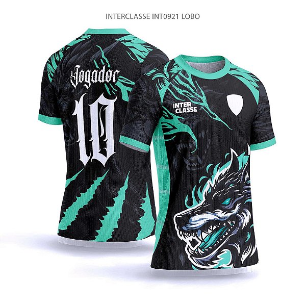 Template Camisa - Lobo green ref 921 - CDR Vetor
