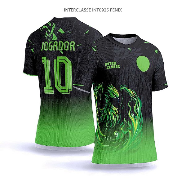 Template Camisa - Fênix degradê verde ref 925 - CDR Vetor