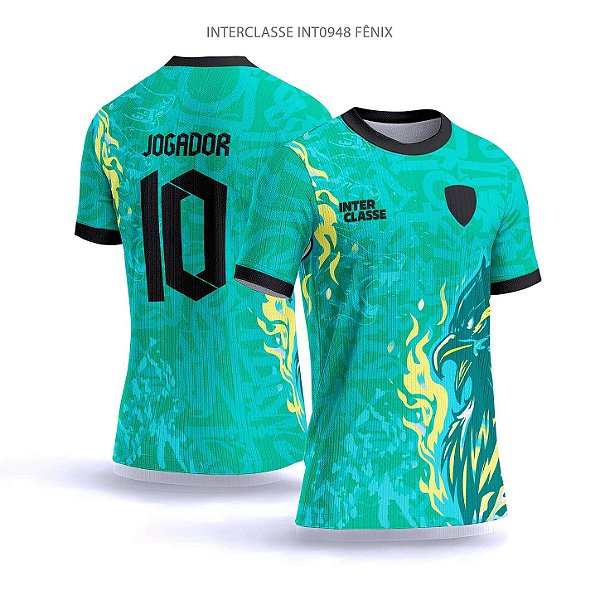 Template Camisa - Fênix Fire verde ref 948 - CDR Vetor