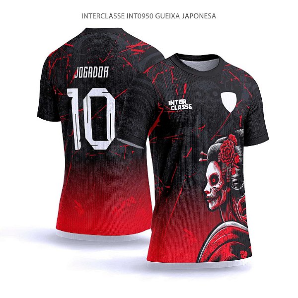 Template Camisa - Gueixa Japonesa ref 950 - CDR Vetor