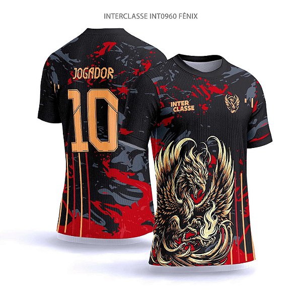Template Camisa - Fênix dourada ref 960 - CDR Vetor
