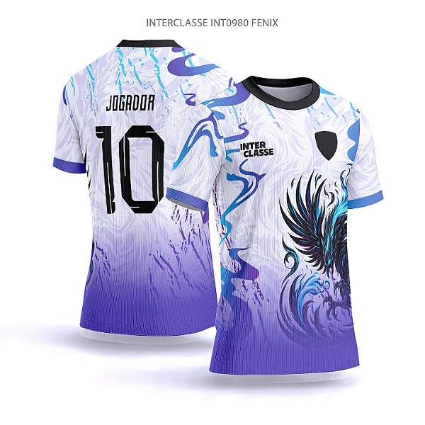 Template Camisa - Fênix degrade roxo ref 980 - CDR Vetor