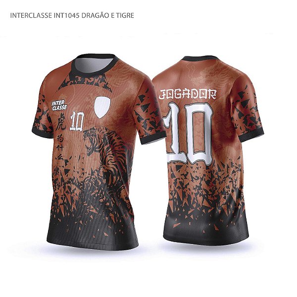 Template Camisa - Dragão Tigre ref 1045 - CDR Vetor