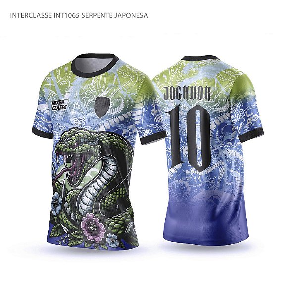 Template Camisa - Serpente Japonesa Ref 1065 - CDR Vetor