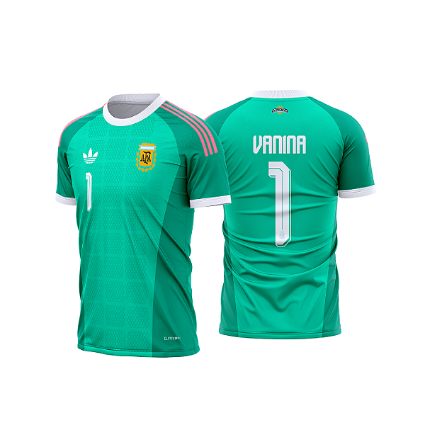 Template Camisa Futebol Argentina Feminino Goleiro II 2026-28 01 - Vetor