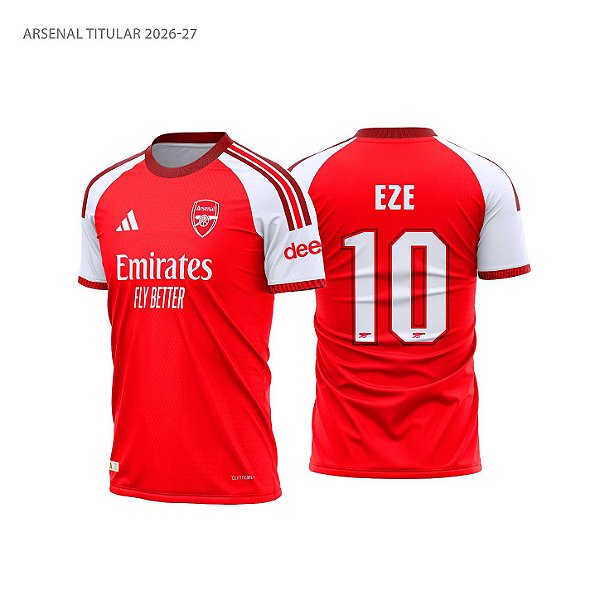 Template Camisa Futebol Arsenal Titular 2026-27 01 - Vetor