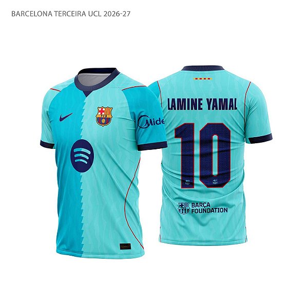 Template Camisa Futebol Barcelona Terceira UCL 2026-27 01 - Vetor