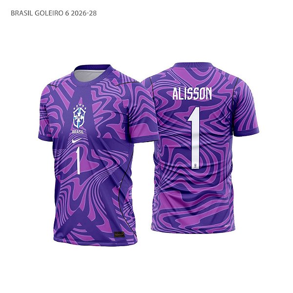 Template Camisa Futebol Brasil Goleiro 6 2026-28 01 - Vetor