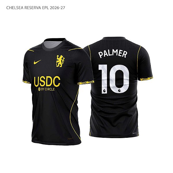 Template Camisa Futebol Chelsea Reserva EPL 2026-27 01 - Vetor