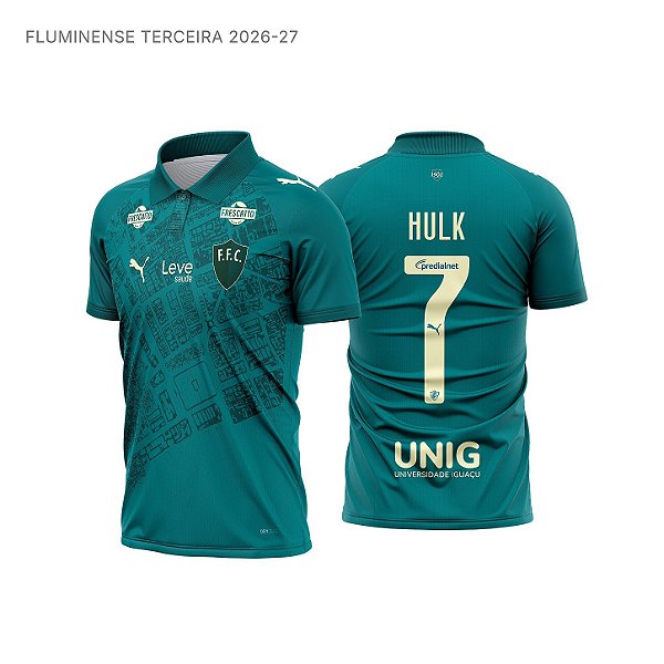 Template Camisa Futebol Fluminense Terceira 2026-27 01 - Vetor