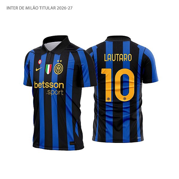 Template Camisa Futebol Inter de Milão Titular 2026-27 01 - Vetor