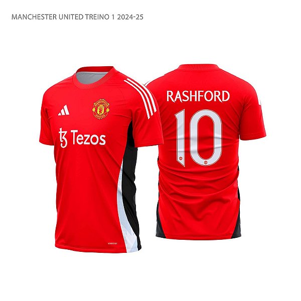 Template Camisa Futebol Manchester United Treino 1 2024-25 01 - Vetor