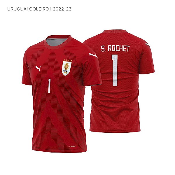 Template Camisa Futebol Uruguai Goleiro I 2022-23 01 - Vetor
