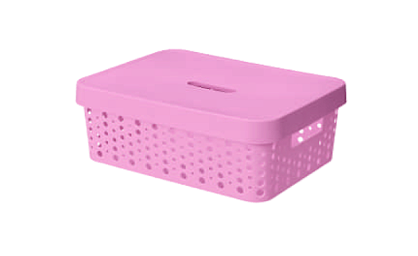 CESTO 11L COM TAMPA ROSÉ