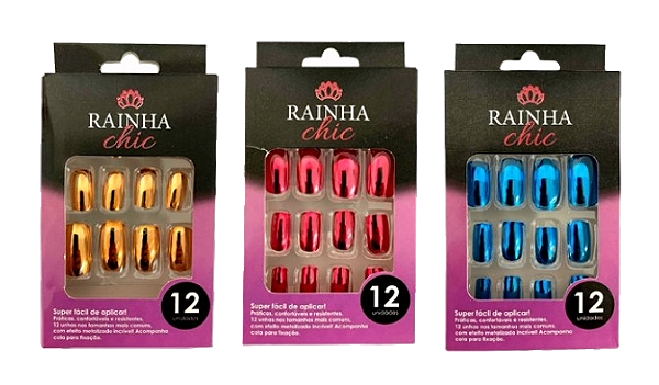 UNHAS POSTIÇAS CROMADAS