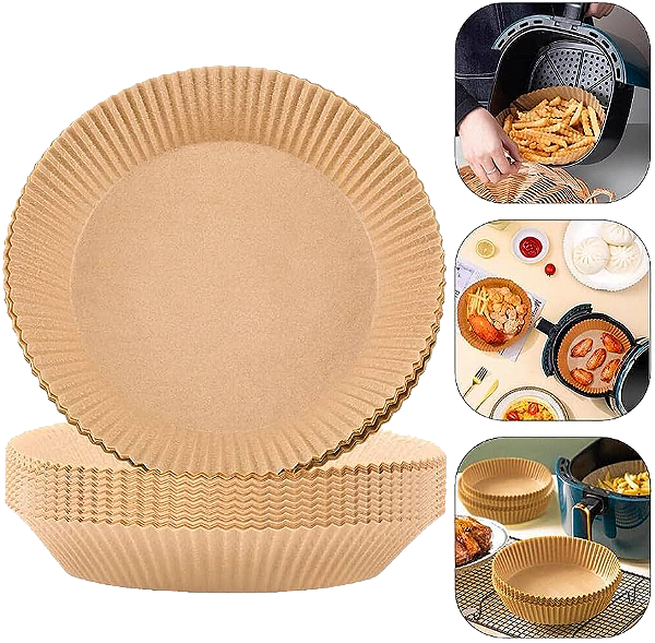 FORRO DE PAPEL REDONDO PARA AIR FRYER C/50