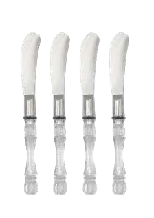 JOGO ESPÁTULA DE PATÊ 4 PEÇAS CRISTAL