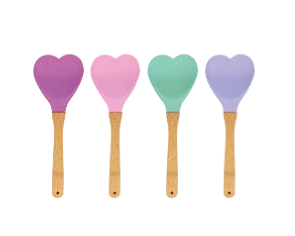 COLHER DE SILICONE CORAÇÃO