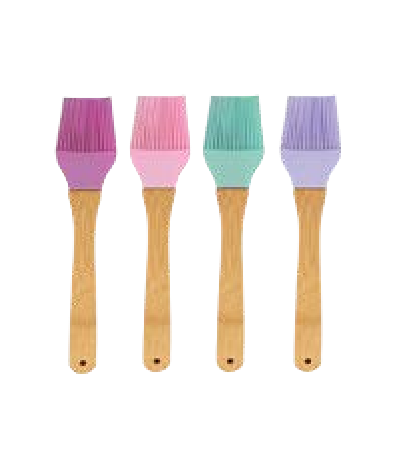 PINCEL DE SILICONE COM CABO EM BAMBU