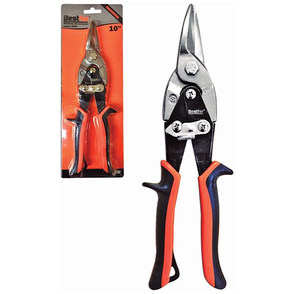 TESOURA DE AVIAÇÃO CORTE RETO 10"