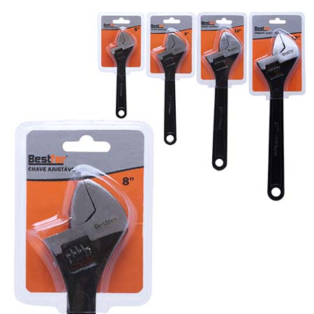 CHAVE AJUSTÁVEL AÇO NIQUELADO 8"