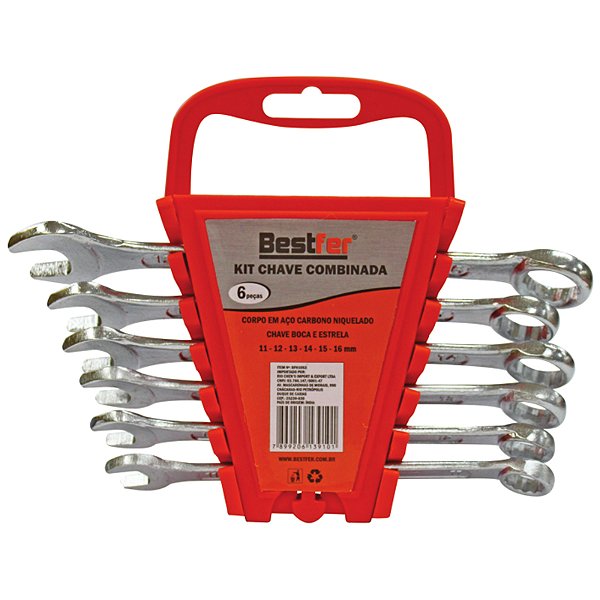 JOGO CHAVE COMBINADA 6 PEÇAS (11MM - 16MM)