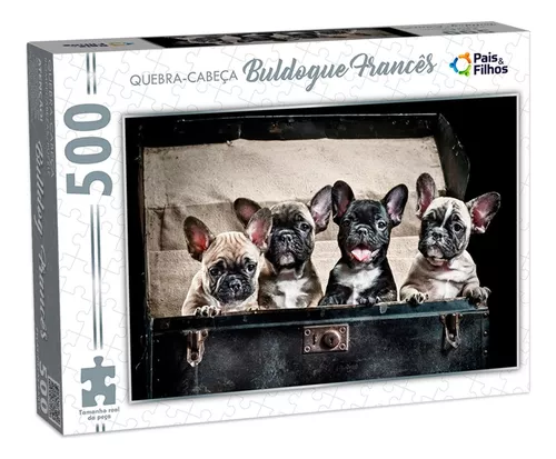 QUEBRA-CABEÇA BULDOGUE FRANCÊS 500 PEÇAS