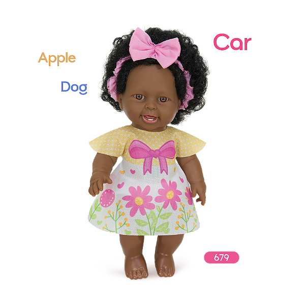 Boneca Angelina Grils Aprendendo Inglês Negra