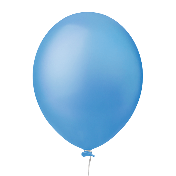 Balão Redondo 9 Liso Azul Celeste C/50 Und