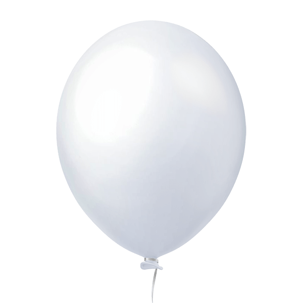Balão Redondo 9 Liso Branco C/50 Und