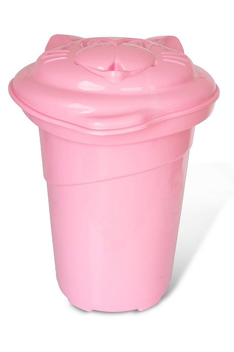 Cesto Gatinho Baby Rosa 36L