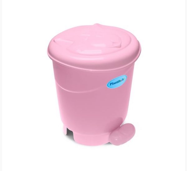 Lixeira Baby Rosa 8L C/Pedal