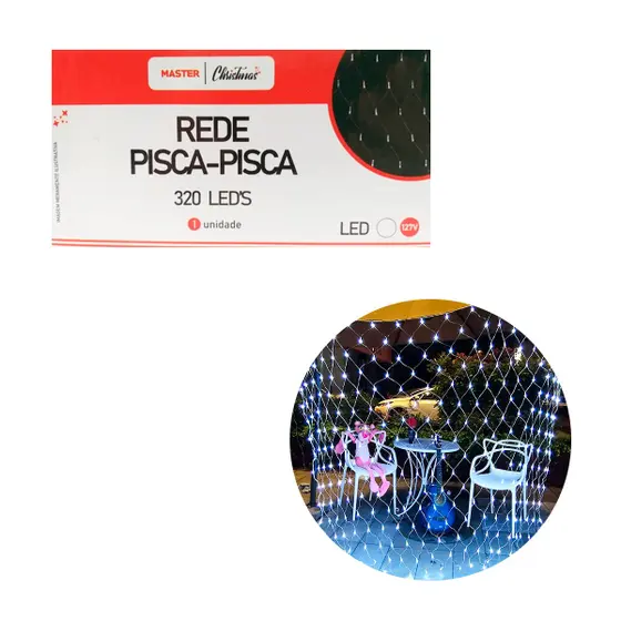 Rede Pisca-Pisca Mover 320 Led's 127v