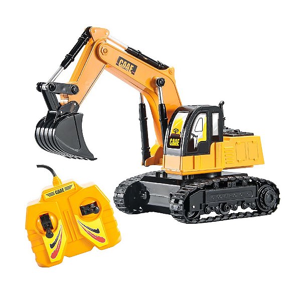 Carro Controle Remoto C/Fio Escavadeira
