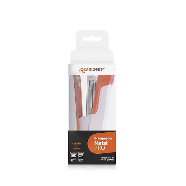 Grampeador Metal Pro Vermelho P/30 Folhas