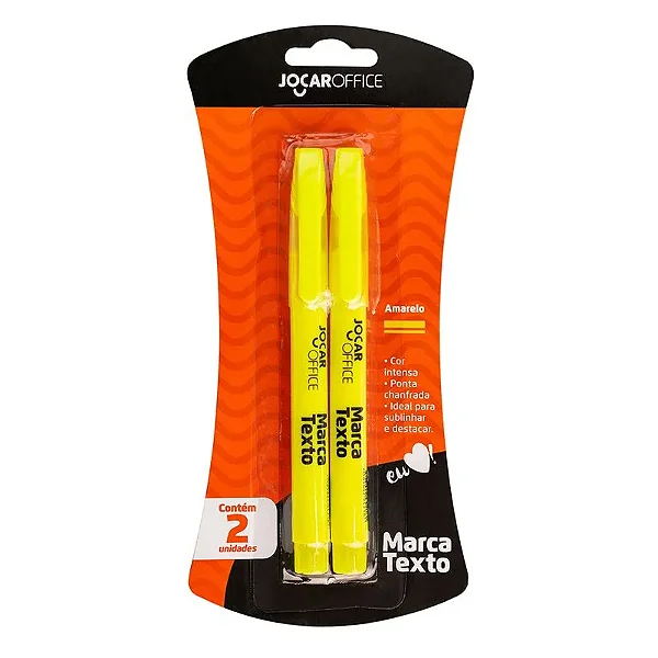Marca Texto Blister C/2und Amarelo