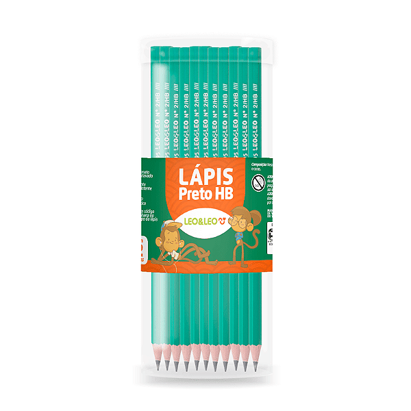Lápis Grafite Hb Verde Sextavado S/Borracha Pote/72 Und
