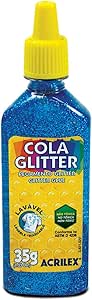 Cola Glitter Azul
