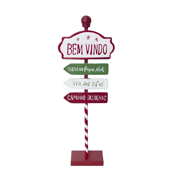 Placa Decorativa Para Jardim Bem-Vindo
