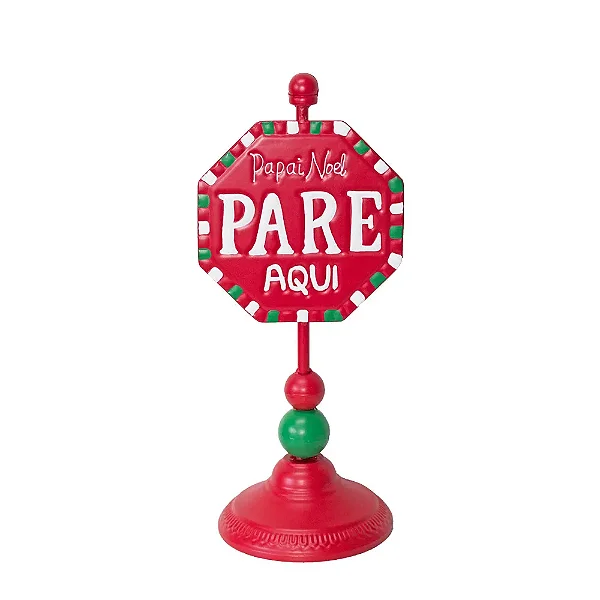 Placa Decorativa Papai Noel Pare Aqui
