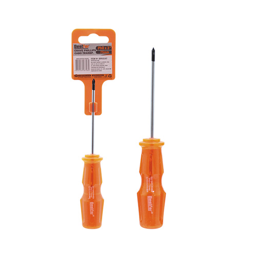 Chave Phillips Transparente Ponta Mag CRV PH0x3Pol