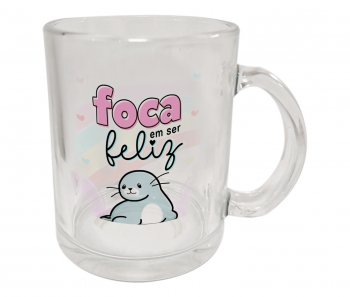 Caneca Foca Em Ser Feliz