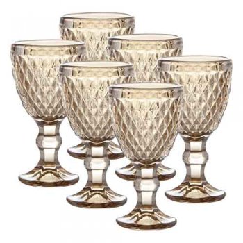 Jogo De Taças De Licor Florença Âmbar 50ml C/6 Peças