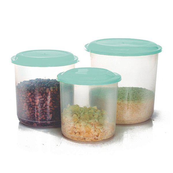 CONJUNTO MANTIMENTO 3 PECAS TRANSPARENTE - 1300ML/2000ML/3300ML