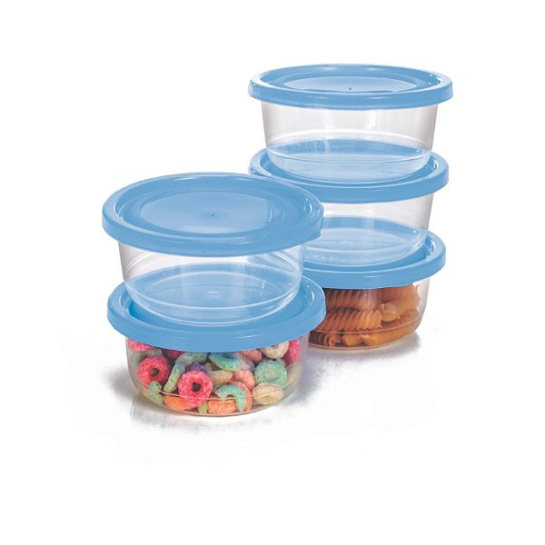 CONJ. POTE REDONDO MINI 5 PCS - TRANSP. - LINHA PRIME - 260ml