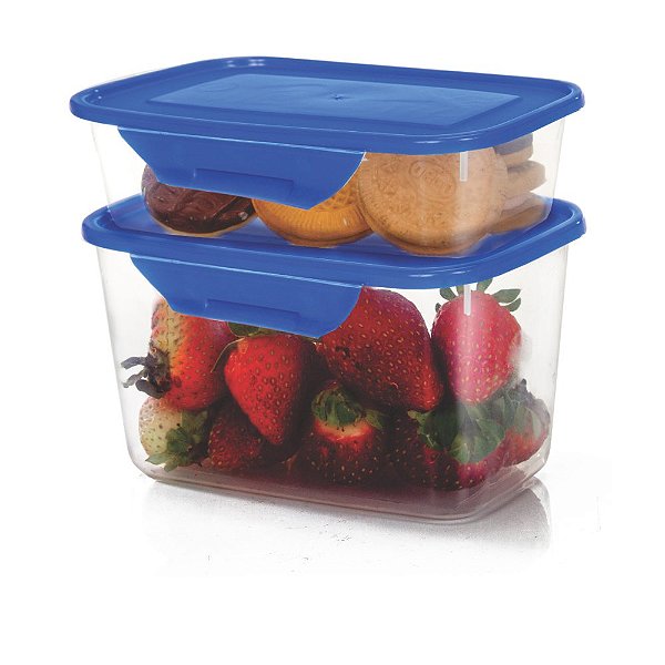 CONJ. 2 CAIXAS COM TRAVA - LINHA PRIME - 250 ML / 500 ML