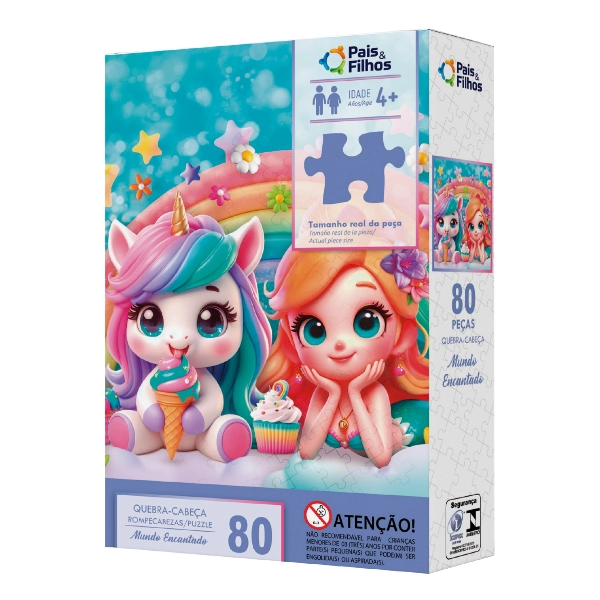 Quebra-Cabeça 80 peças Reino Encantado